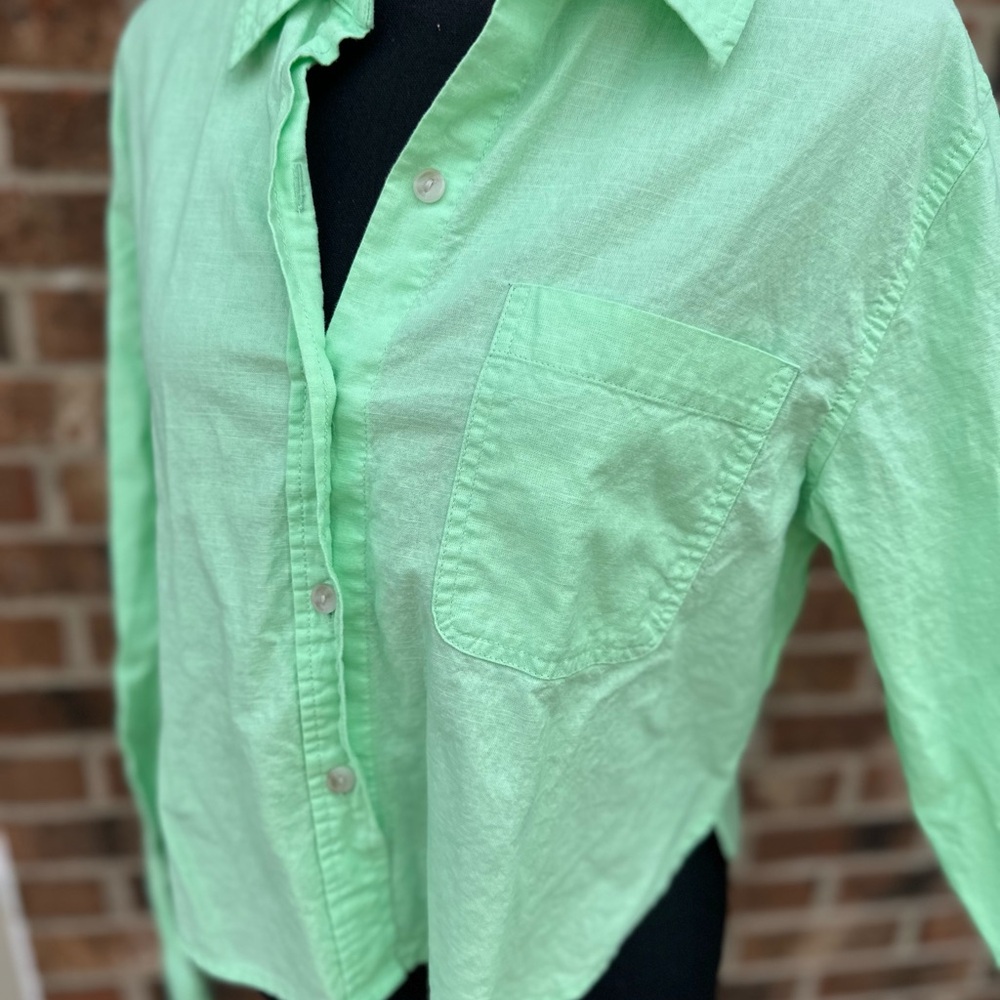 Light Green Button-Up Shirt